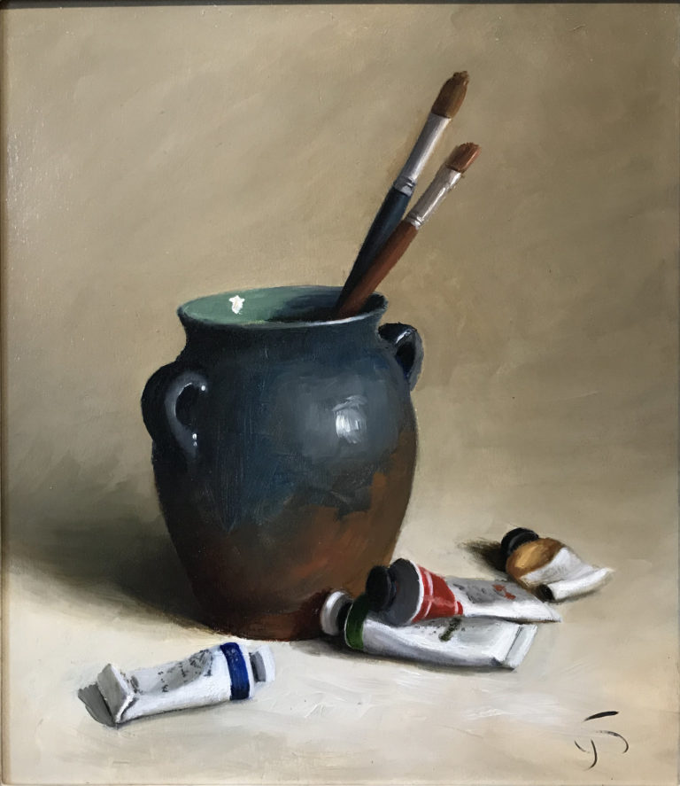 Susie Philipps - Artist's brushes and paints