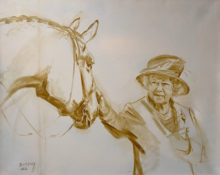 Paul Benney - Her Majesty The Queen with Estimate (working sketch)