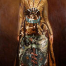 Jamie Coreth - Yasmina Zanasi in Mary Katrantzou's Alchemy dress