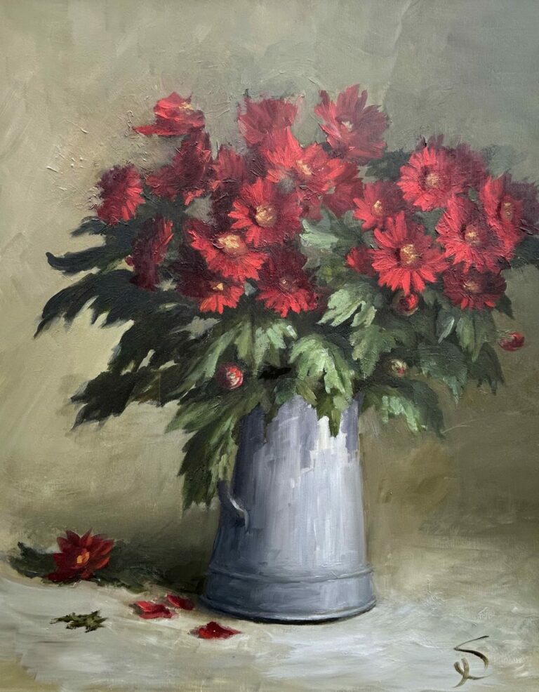 Susie Philipps - Red Chrysanthemums