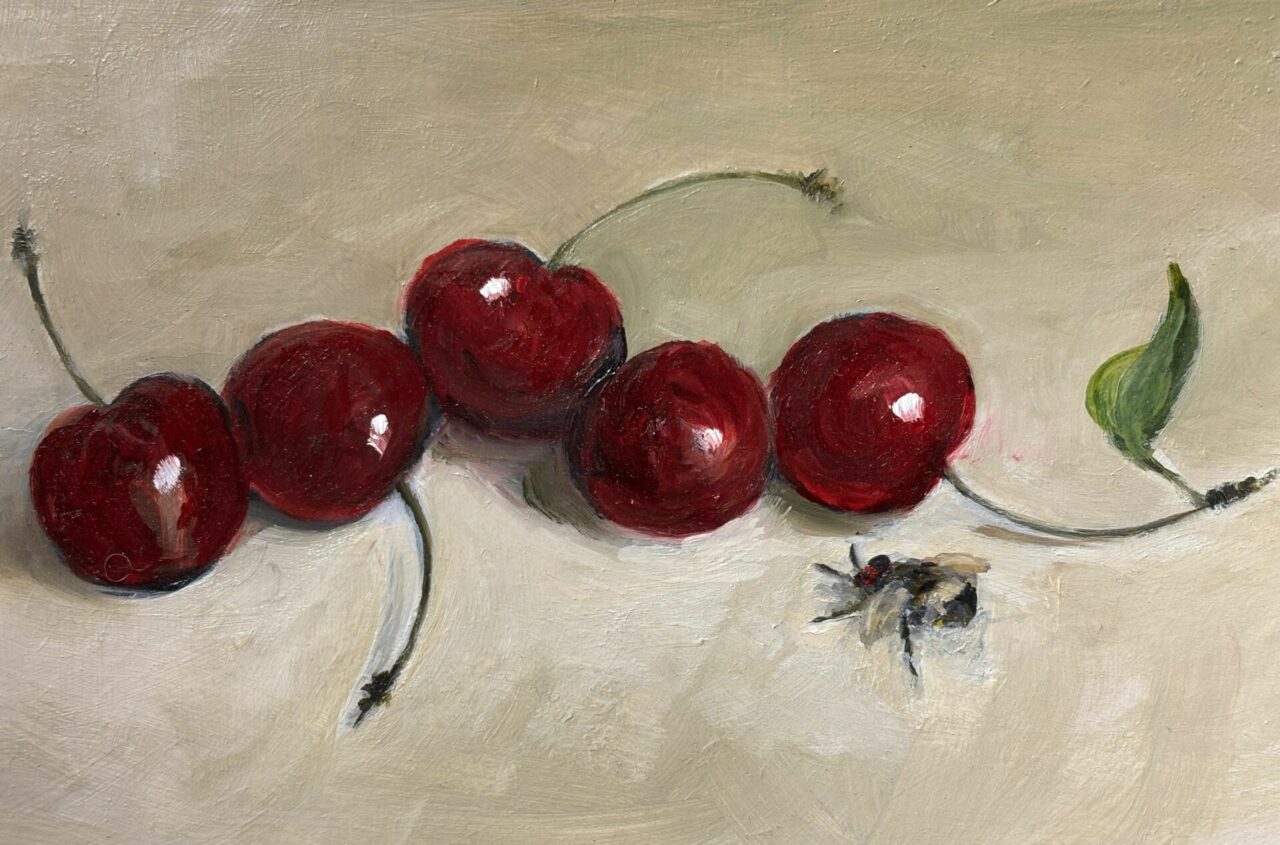 Susie Philipps - Cherries and a Bee