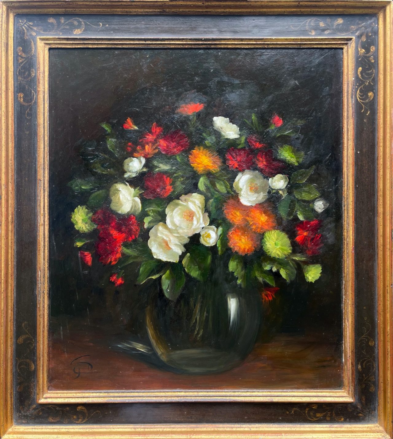 2f, Roses and Chrysanthemums, 23 58 x 31 12