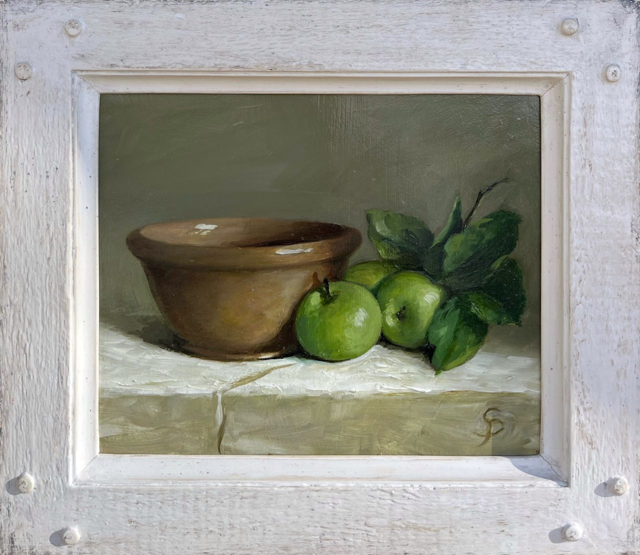 Apples and a bowl, 21 x 27 cmHEIC